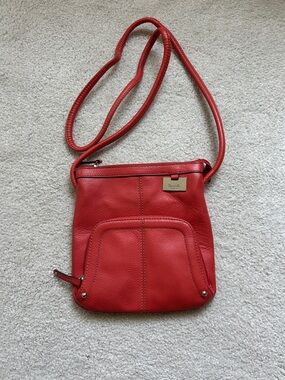 Tignanello Coral Crossbody Shoulder Bag with Front Pocket